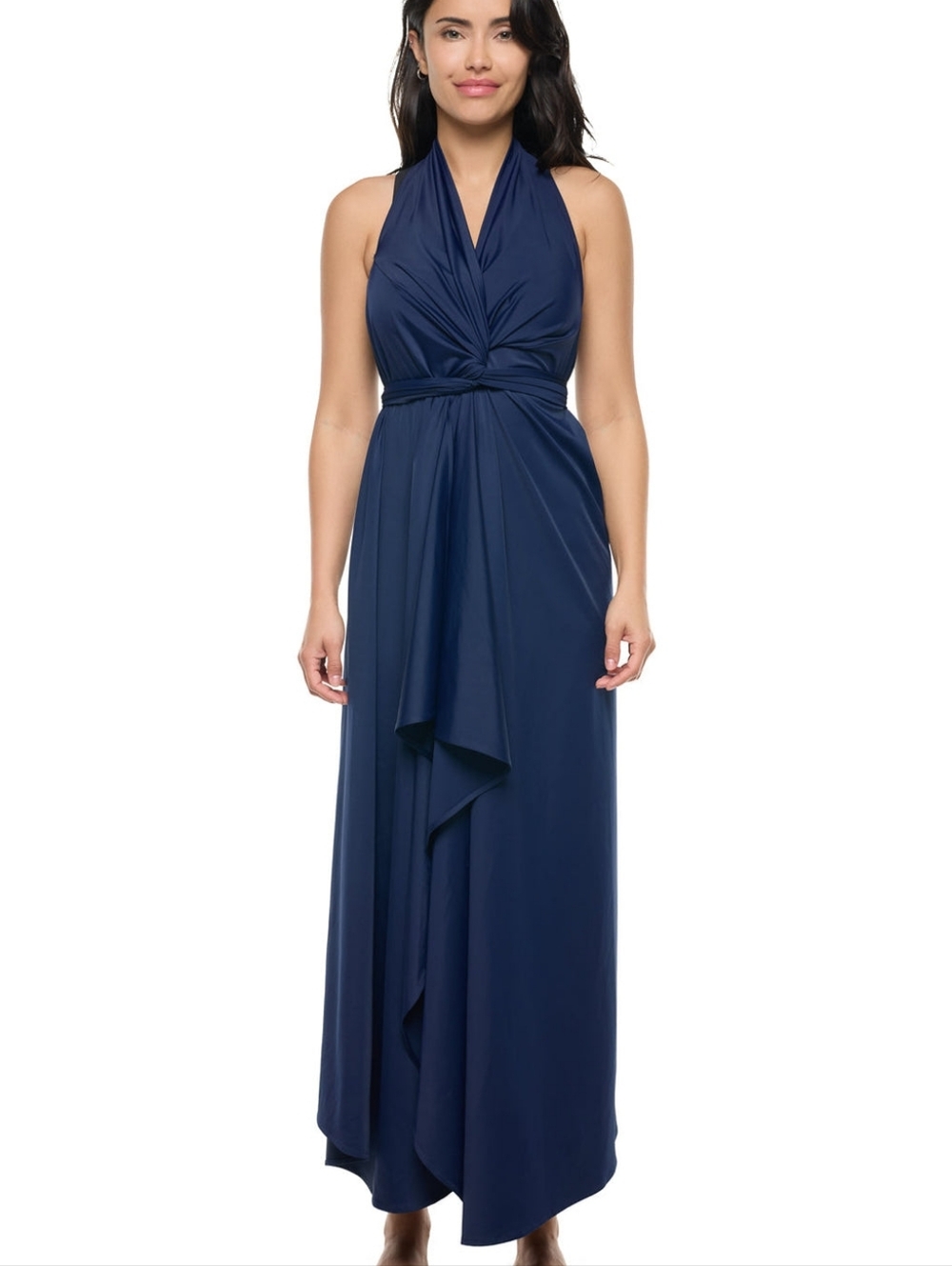 Coolibar Women's MIA 3-Way Cover-Up | Navy Aqua HeliosTM Fabric L/XXL